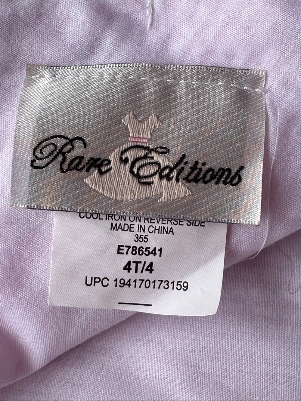 Rare Editions Pink Embroidered Seersucker Bell Sleeve Dress size 4T